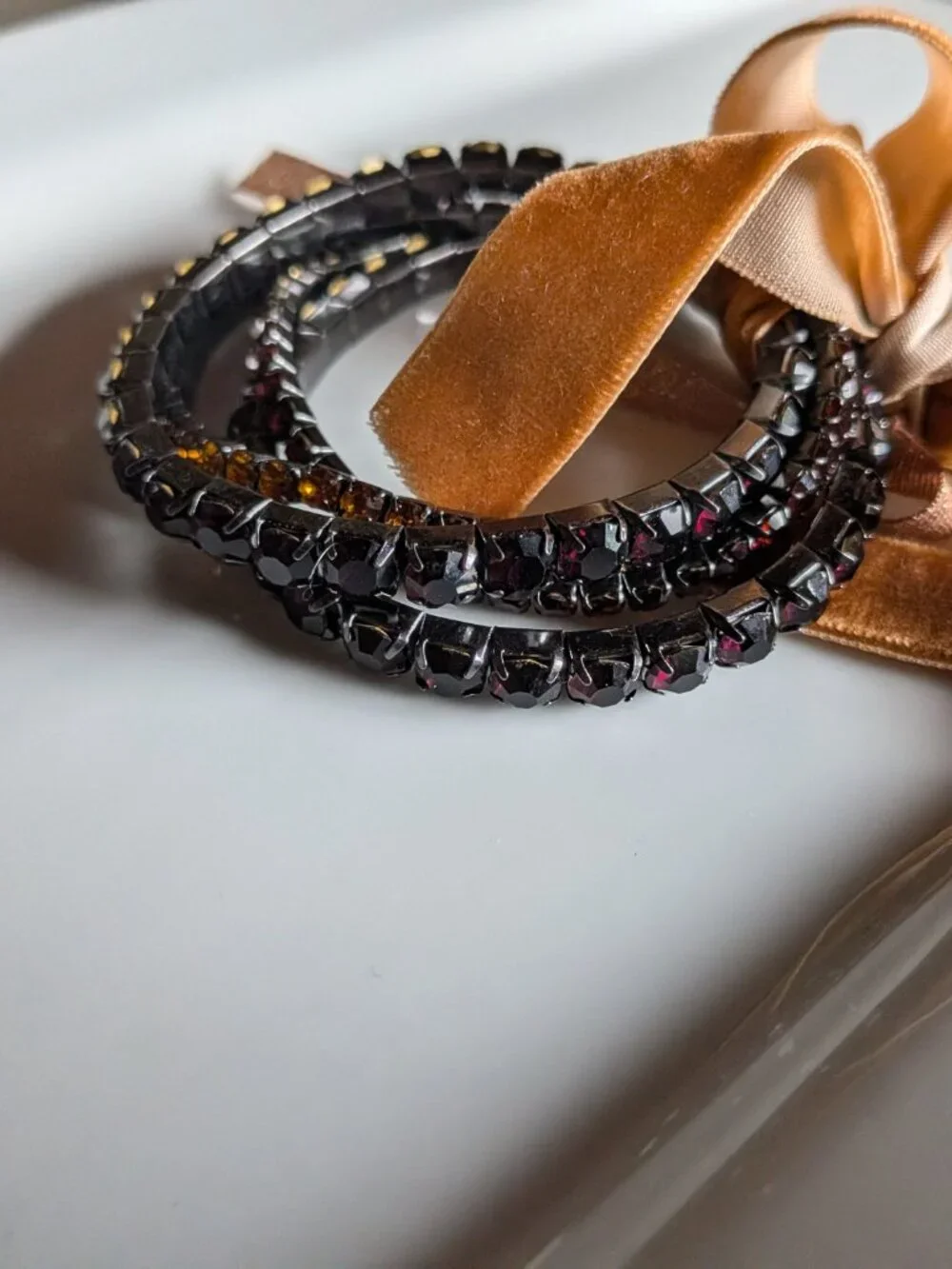 Zara Pack of Combined Elastic Rhinestone Bracelets